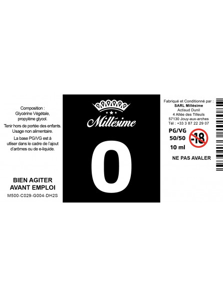 Millésime | E-liquide | Gamme Bosster 0MG