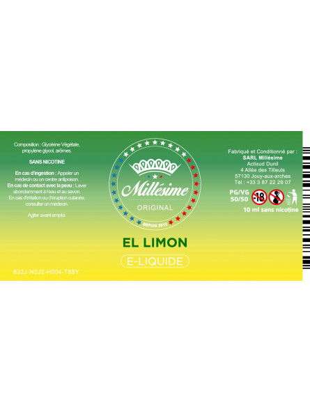 Millésime | E-liquide | Gamme Original 10ML | El Limon