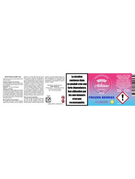 Millesime / E-Liquide Sels de nicotine / Frozen Berries / Fruité / 10ML