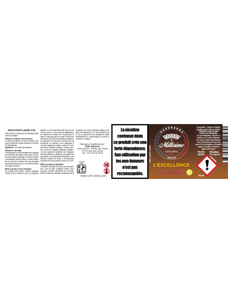 Millesime / E-Liquide Sels de nicotine / Excellence / Classic / 10ML