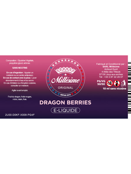 Millesime / E-Liquide / Dragon Berries / 10ML