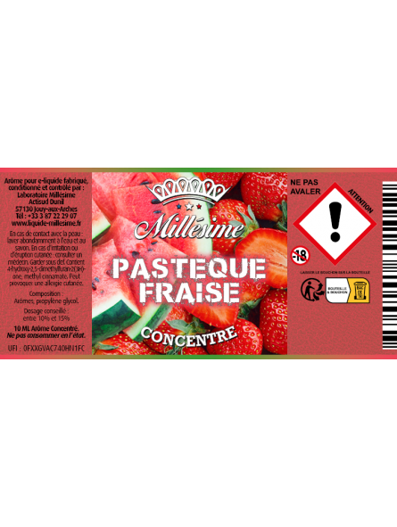 Millésime | Gamme Silver Concentré 10ML | Pasteque Fraise