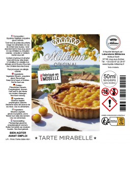 Millésime | E-liquide | Gamme Original 50ML |Tarte Mirabelle