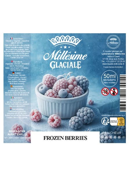 Millésime | E-liquide | Gamme Original Glaciale 50ML | Frozen Berries