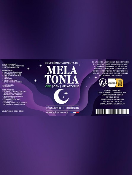 Millésime | CBD | Gélules MELATONIA